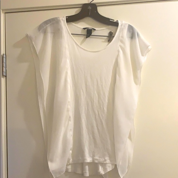 H & M white sleeveless top with chiffon top - Picture 1 of 1
